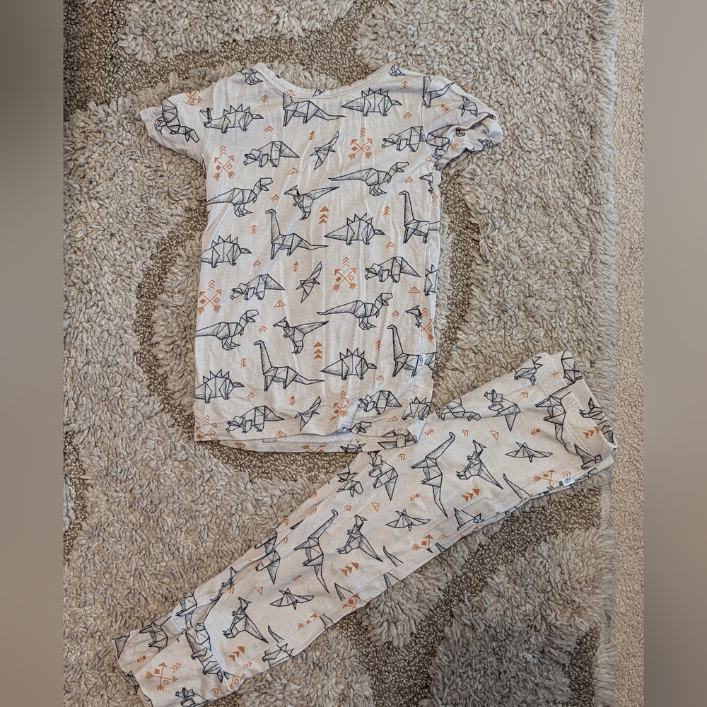 Geometric Dino Bamboo PJ Set/Toddler 2T
